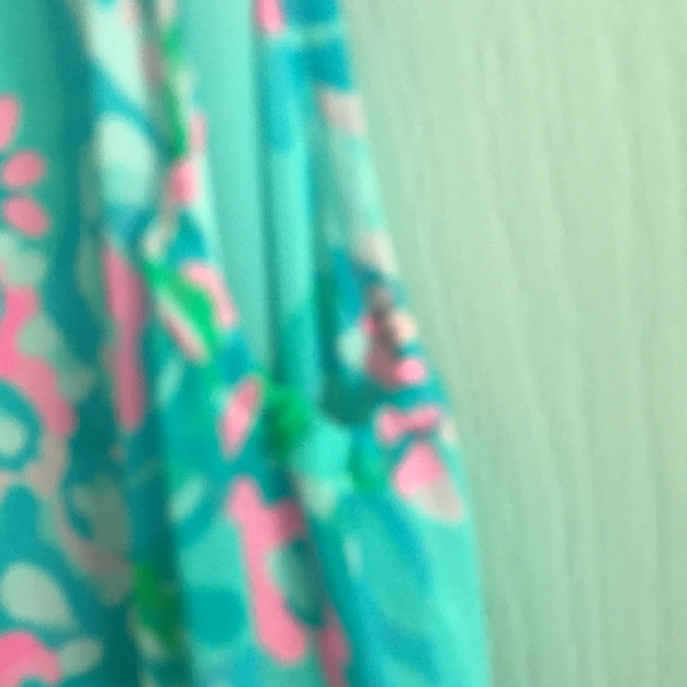 NWT Lilly Pulitzer XL Camellia Coverup in Aqua blue vista - Picture 8 of 10